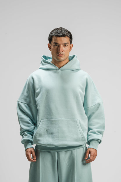 Y27 Premium Heavy Boxy Organic Hoodie — Mineral Sage [520 GSM](Preorder)