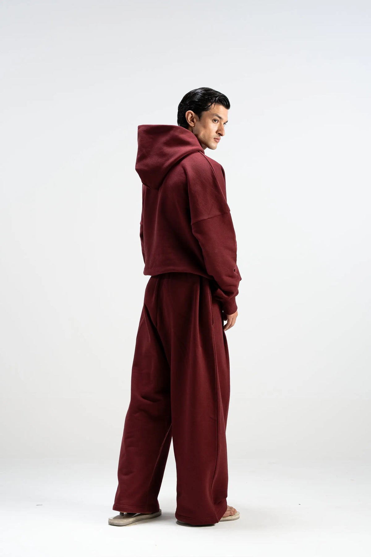 Premium Heavy Boxy Organic Hoodie — Maroon [520 GSM]
