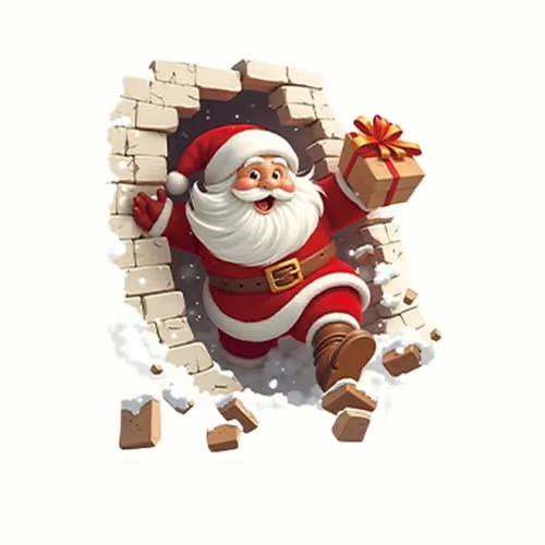 😍3D Santa Claus Wall Sticker