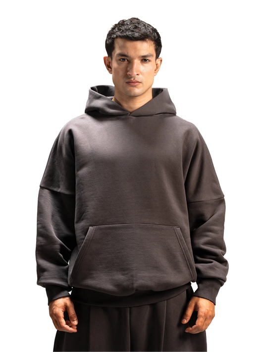 Y27 Premium Heavy Boxy Organic Hoodie — Anthracite [520 GSM] (Preorder)