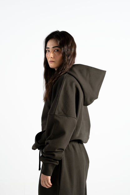 Y27 Premium Heavy Boxy Organic Hoodie — Volcanic Ash [520 GSM]
