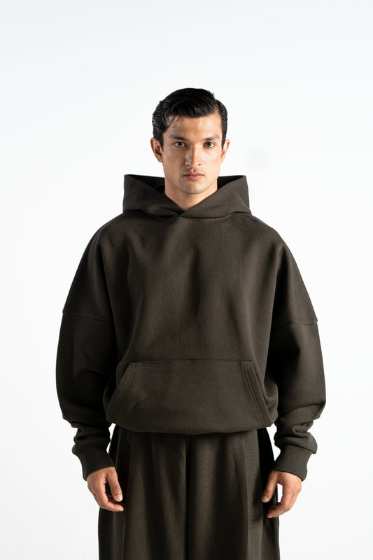 Y27 Premium Heavy Boxy Organic Hoodie — Volcanic Ash [520 GSM]