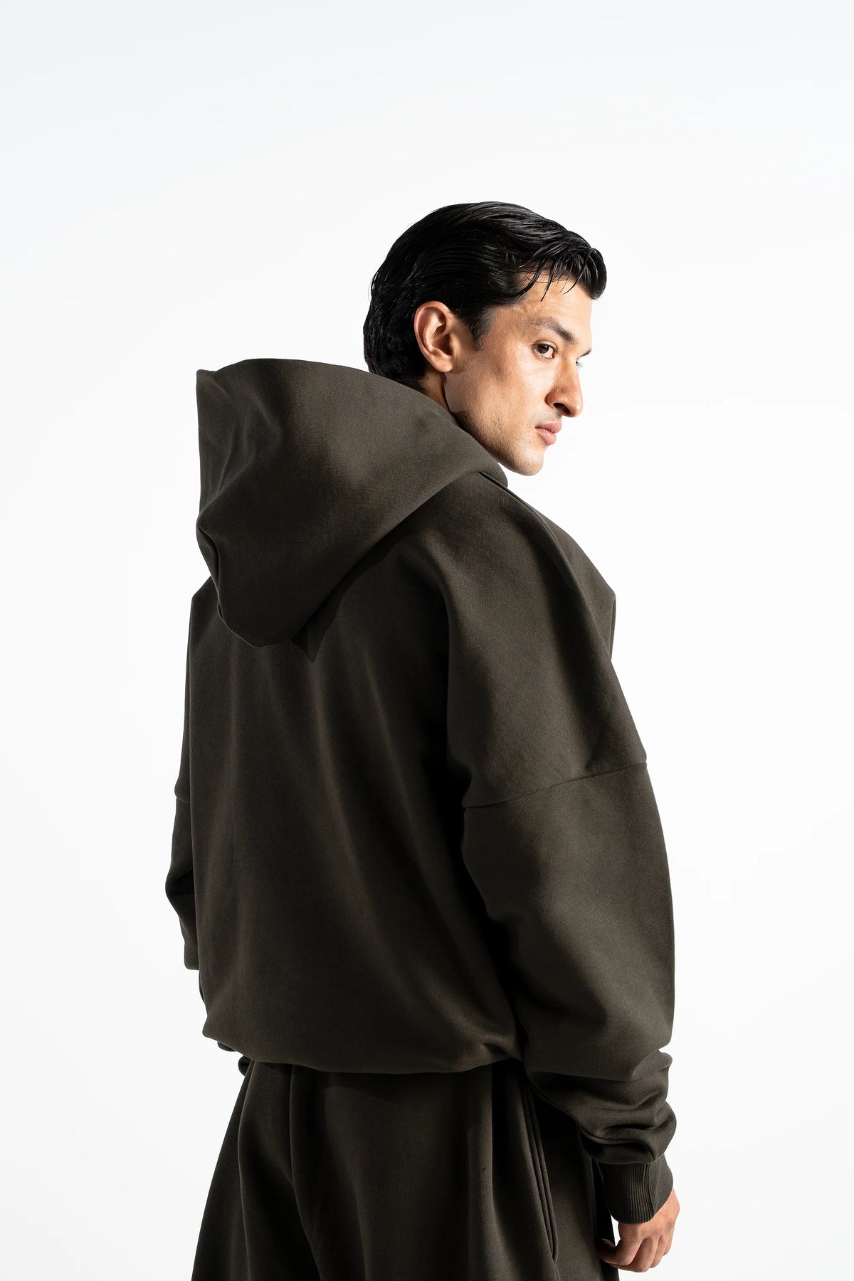 Y27 Premium Heavy Boxy Organic Hoodie — Volcanic Ash [520 GSM]