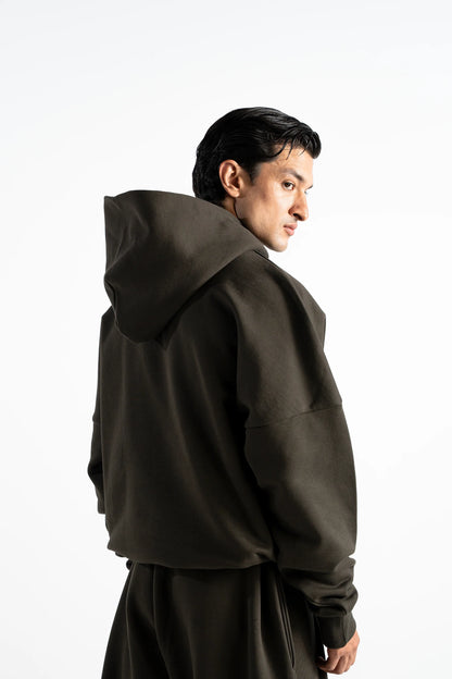 Y27 Premium Heavy Boxy Organic Hoodie — Volcanic Ash [520 GSM]