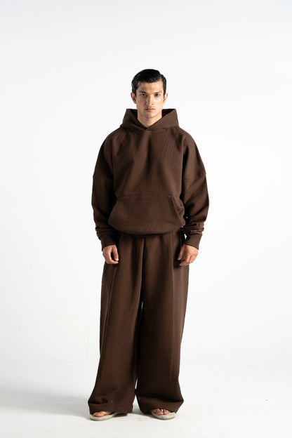 Y27 Premium Heavy Boxy Organic Hoodie — Mocha [520 GSM]