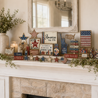 🔥Most Popular in 2026🔥25-Piece Patriotic Tiered Tray Decor Set