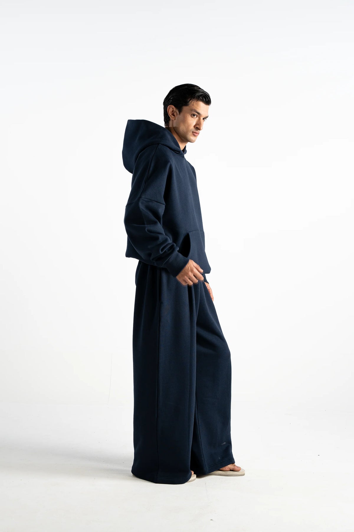 Y27 Premium Heavy Boxy Organic Hoodie — Deep Navy [520 GSM]