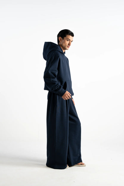 Y27 Premium Heavy Boxy Organic Hoodie — Deep Navy [520 GSM]