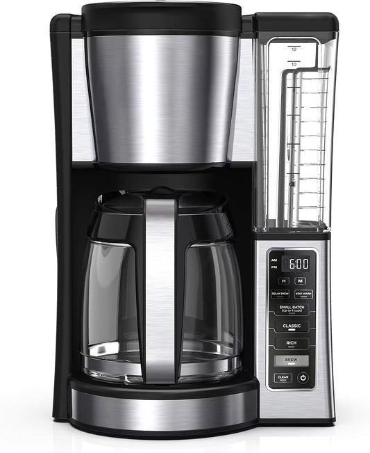 AubnicoFresh Brew Coffee Maker, 12 Cup Glass Carafe, Stainless Steel, CE251