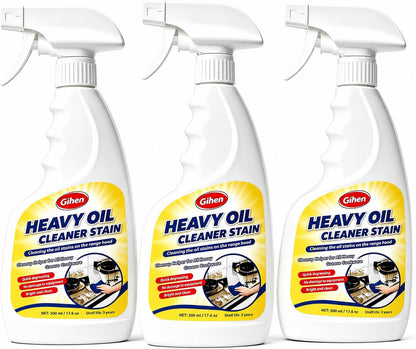 Heavy Oil Cleaner Stain - Effective Multi-Purpose Cleaner 17.6 oz, Includes Spray Bottle & Towel for Cleaning Kitchen, Oven, Stove, Range Hood, Sink