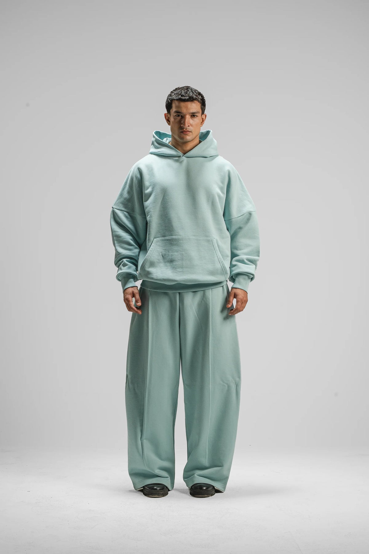 Y27 Premium Heavy Boxy Organic Hoodie — Mineral Sage [520 GSM](Preorder)